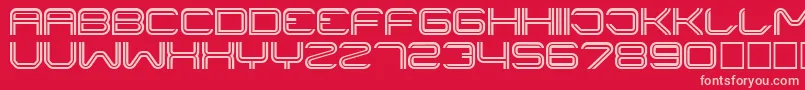 Шрифт Liner ffy – розовые шрифты на красном фоне