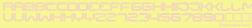 Czcionka Liner ffy – różowe czcionki na żółtym tle