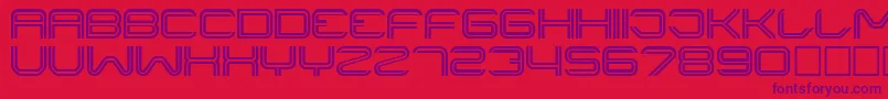 フォントLiner ffy – 赤い背景に紫のフォント