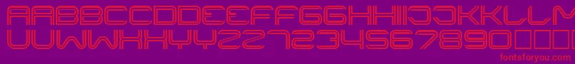 Liner ffy-Schriftart – Rote Schriften auf violettem Hintergrund