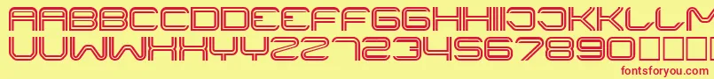 Шрифт Liner ffy – красные шрифты на жёлтом фоне