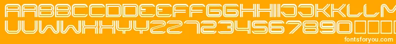 Шрифт Liner ffy – белые шрифты на оранжевом фоне