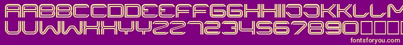 フォントLiner ffy – 紫の背景に黄色のフォント