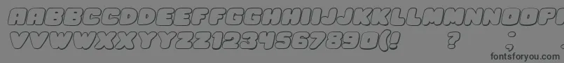 HesitationShadowItalic Font – Black Fonts on Gray Background