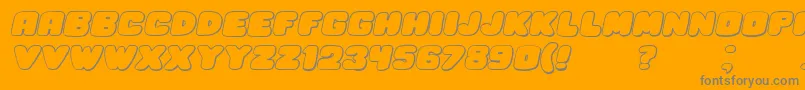 HesitationShadowItalic Font – Gray Fonts on Orange Background