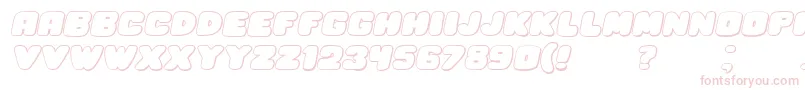 HesitationShadowItalic Font – Pink Fonts on White Background