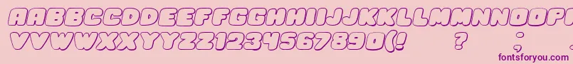 HesitationShadowItalic Font – Purple Fonts on Pink Background