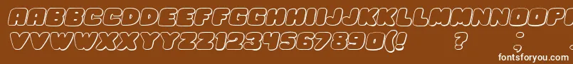 HesitationShadowItalic Font – White Fonts on Brown Background
