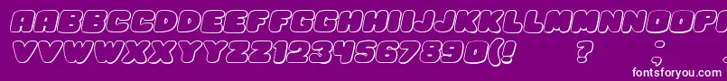 HesitationShadowItalic Font – White Fonts on Purple Background