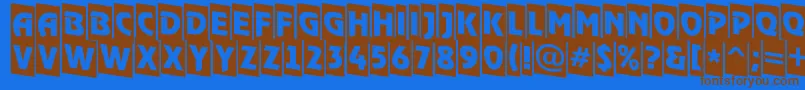 ARewindertitulcmdn Font – Brown Fonts on Blue Background