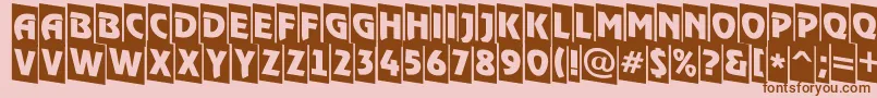 ARewindertitulcmdn Font – Brown Fonts on Pink Background