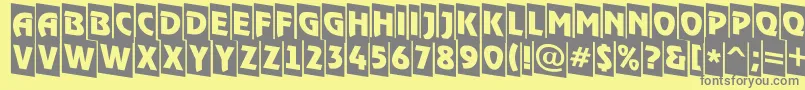 Шрифт ARewindertitulcmdn – серые шрифты на жёлтом фоне
