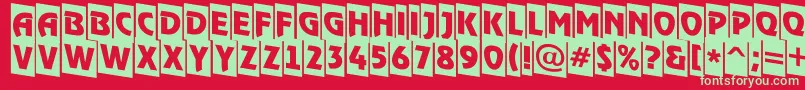 ARewindertitulcmdn Font – Green Fonts on Red Background