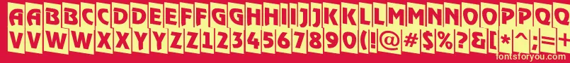 Шрифт ARewindertitulcmdn – жёлтые шрифты на красном фоне