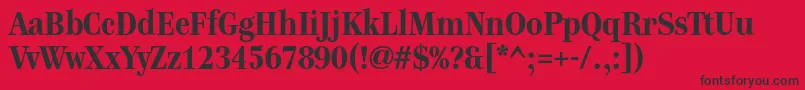 GenremediumBold Font – Black Fonts on Red Background