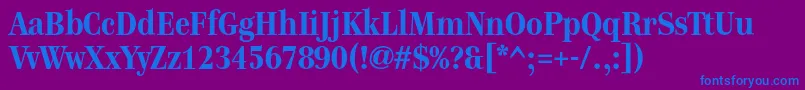 GenremediumBold Font – Blue Fonts on Purple Background