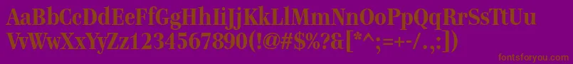 GenremediumBold Font – Brown Fonts on Purple Background