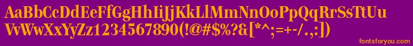 GenremediumBold Font – Orange Fonts on Purple Background