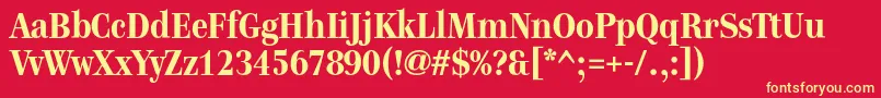 GenremediumBold Font – Yellow Fonts on Red Background