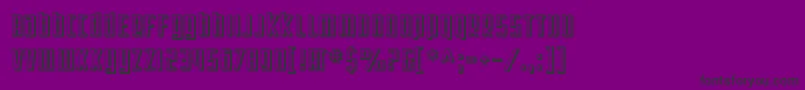 SfSquareRootShaded-Schriftart – Schwarze Schriften auf violettem Hintergrund