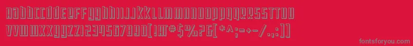 SfSquareRootShaded Font – Gray Fonts on Red Background