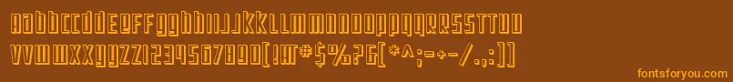 SfSquareRootShaded Font – Orange Fonts on Brown Background