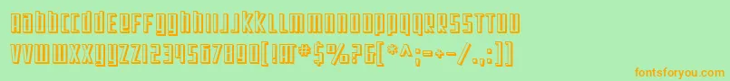 SfSquareRootShaded Font – Orange Fonts on Green Background