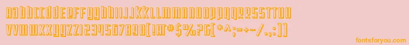 SfSquareRootShaded Font – Orange Fonts on Pink Background