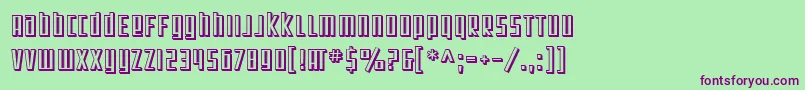 SfSquareRootShaded Font – Purple Fonts on Green Background