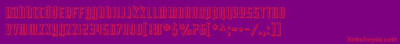 SfSquareRootShaded Font – Red Fonts on Purple Background