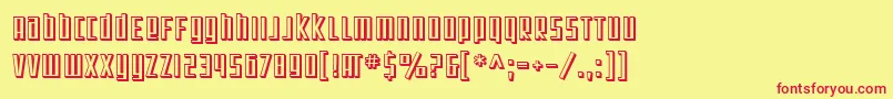 SfSquareRootShaded Font – Red Fonts on Yellow Background