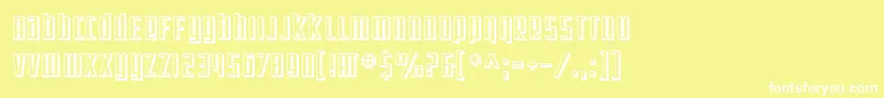 SfSquareRootShaded Font – White Fonts on Yellow Background