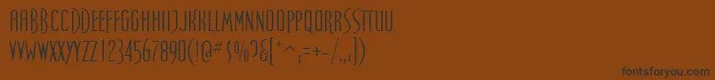 SpellboundRegular Font – Black Fonts on Brown Background