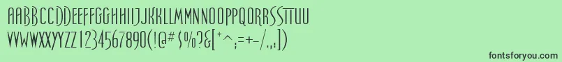 SpellboundRegular Font – Black Fonts on Green Background