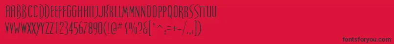 SpellboundRegular Font – Black Fonts on Red Background