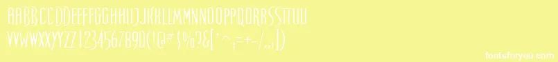 Шрифт SpellboundRegular – белые шрифты на жёлтом фоне