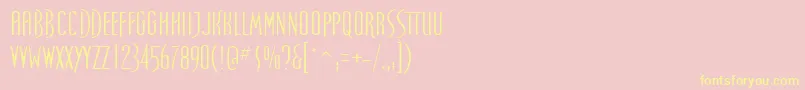 SpellboundRegular Font – Yellow Fonts on Pink Background