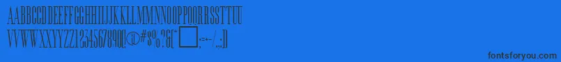 Czcionka EditionRegular – czarne czcionki na niebieskim tle