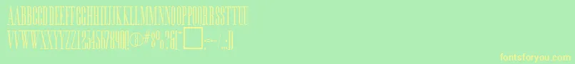 Więcej informacji o czcionce EditionRegular Czcionka EditionRegular – żółte czcionki na zielonym tle