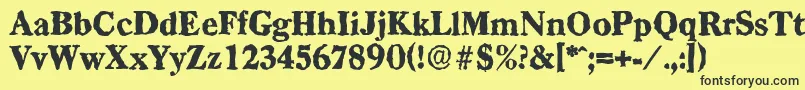 CasadrandomHeavyRegular Font – Black Fonts on Yellow Background