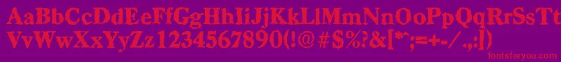 CasadrandomHeavyRegular Font – Red Fonts on Purple Background