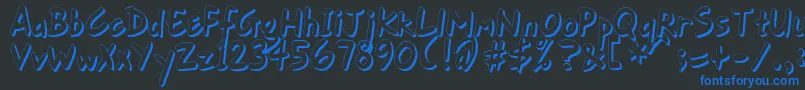 GortFhs Font – Blue Fonts on Black Background