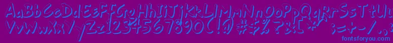 GortFhs Font – Blue Fonts on Purple Background