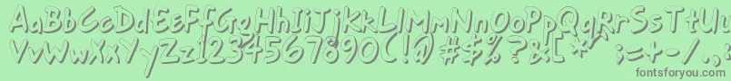 GortFhs Font – Gray Fonts on Green Background