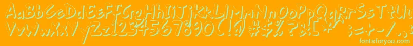 GortFhs Font – Green Fonts on Orange Background