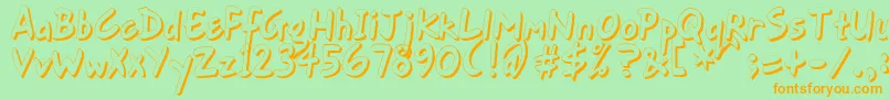 GortFhs Font – Orange Fonts on Green Background