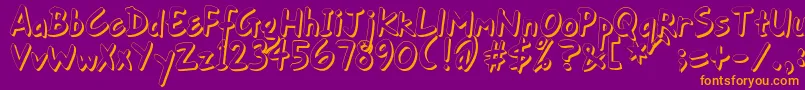 GortFhs Font – Orange Fonts on Purple Background