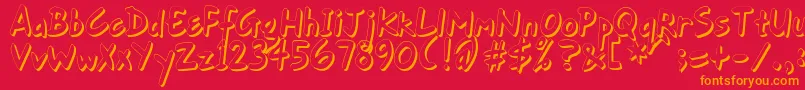 GortFhs Font – Orange Fonts on Red Background