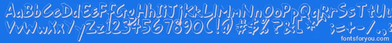 GortFhs Font – Pink Fonts on Blue Background