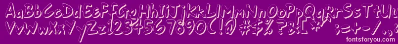 GortFhs Font – Pink Fonts on Purple Background